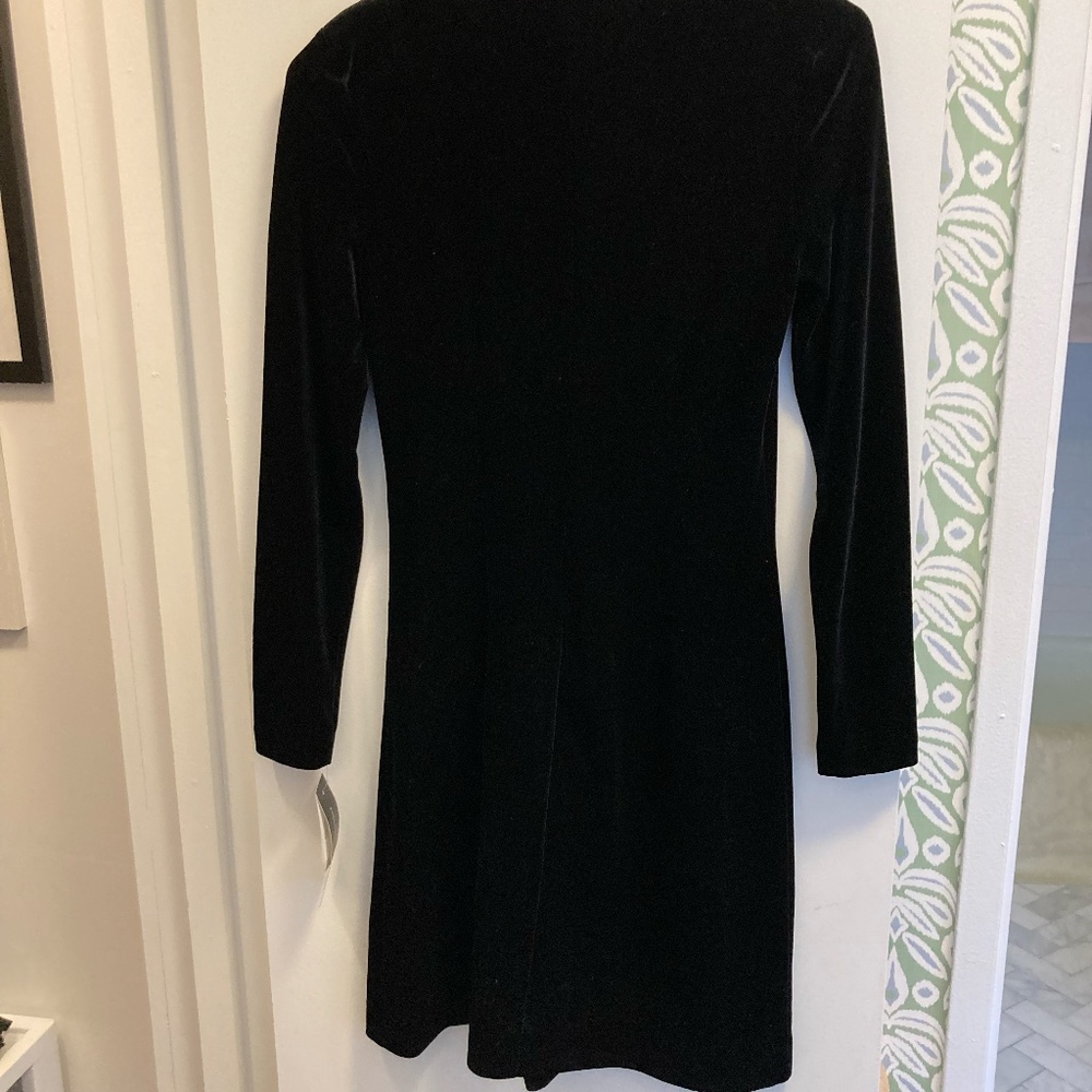 French Connection Black Velvet Dress- TAG ON - Picture 3 of 4